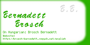 bernadett brosch business card